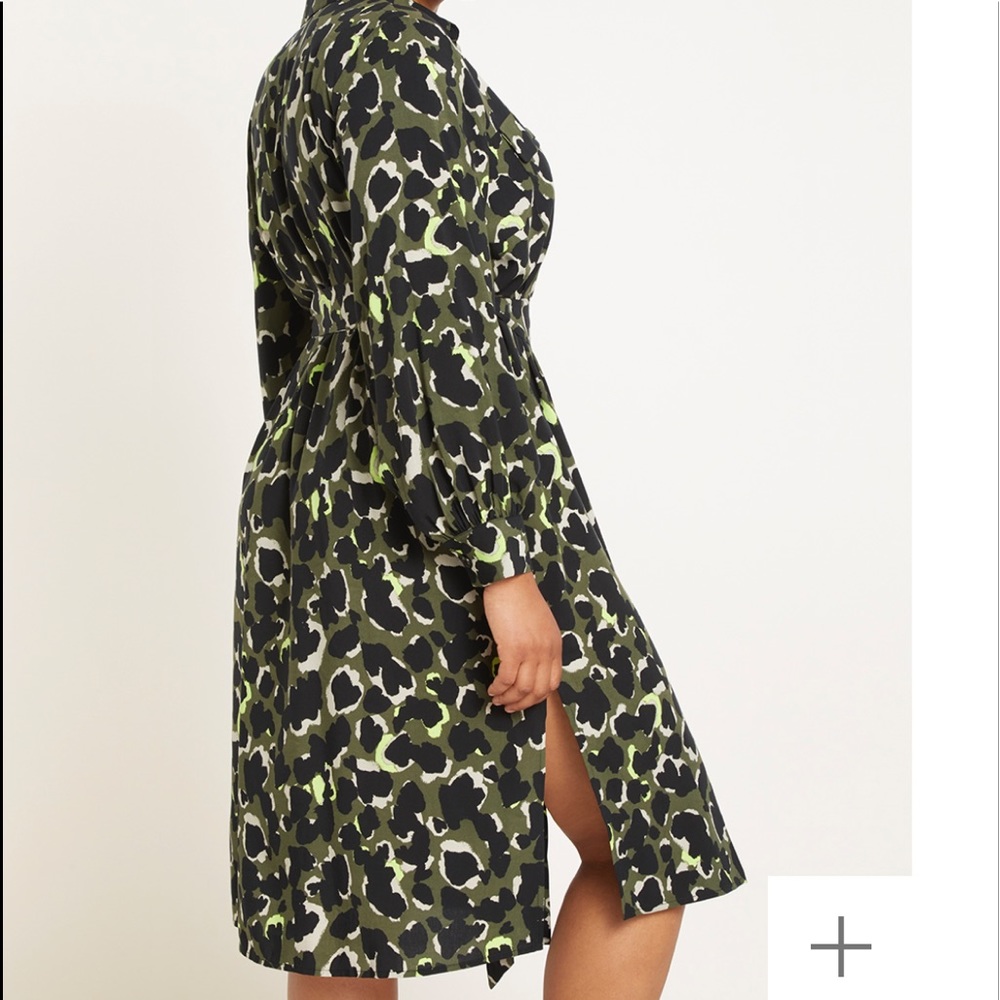 Eloquii Camo Shirtdress